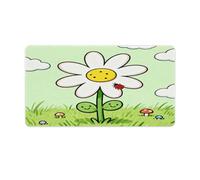 Little Daisy Flower Mouse Pad Large Extended Computer Rectangular Mouse Mat Non-Slip Waterproof Rubber Desk Pad with Multiple Size Options for Office Home Mouse Writing Desk Pad