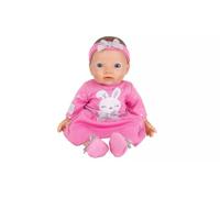 Little Darlings Pink Bunny Theme Baby Doll Outfit Set with Headband, Tutu Dress and Silver Accents