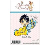 Little Darlings Rubber Butterfly Baby Saturated Canary Stamp