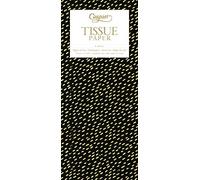 Little Dash Black Gold Caspari Printed Caspari Tissue Wrapping Paper - 4 Sheets