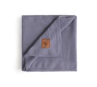 Little Dedi Hypoallergenic Silky Baby Blanket - 30x40 Inches Grey Blue, Oeko-TEX® Certified, Thermal-Regulating, Soft Knit Neutral for Girls & Boys - Swaddle or Toddler Blanket, Dua