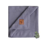 little dedi ld Little Dedi Silky Soft 100% Austrian Eucalyptus Lyocell Tencel™ Baby Knit Blanket - Hypoallergenic and Thermal Regulating - Luxurious Comfort for Newborns Dua 80x100 cm (Blue)