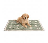 Little Dedi PetMat 70 x 100 cm, Lilly Pad, Biscuit Beige - Organic Cotton Crate Pad for Small Dogs & Cats, Seamless Reversible Design, Washable & Dryer Safe