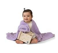 Little Dedi ZOE Baby Blanket Lavender - Stroller Blanket & Cuddle Blanket made from 50% Recycled Cotton & 50% Polyester - GRS & OEKO-TEX Class 1 - Soft & Washable - Gift Box