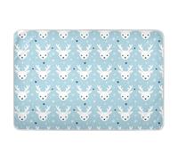 Little Deer Faces Blue Extra Large Resuable Diaper Mats Waterproof Washable Toddler Bed Pee Pads Slip-Resistant Cradle Mattress for Kids Adults Pets 52" L x 34" W