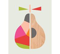 Little Design Haus "Geometric Pear" Canvas Print, Cotton, Multi-Colour, 3.20 x 40.00 x 50.00 cm