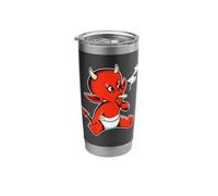 Little Devil Demon Cartoon Smoking Stainless Steel Insulated Tumbler