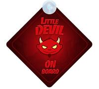 Little Devil on Board Car Sign for Children/Baby Boys and Girls Non Personalised Character Theme
