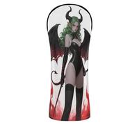 Little Devil Woman Golf Club Cover Set Waterproof Headcovers with Number Tag for Driver Fairway Hybrid Wood