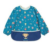 Little Dimsum Baby Weaning Bib with Sleeves, Long Sleeve Waterproof Feeding Coverall Bib Food Large Pocket Apron,Soft and Skin-Friendly Easy to Wipe,for Baby Infant Toddlers Weaning