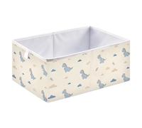 Little Dinosaur Beige Cube Storage Boxes 40x27x17 cm Square Bins Collapsible Cube Box Organiser for Organising Clothes