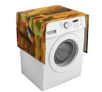 Little Dinosaur's Autumn Forest Roaming Linen Appliance Dust Cover - 54"x20" Large Dustproof Washer And Washer Dryer Top Protector, Fashion Multipurpose Table Cover for Home, Kitchen, Refrigerator