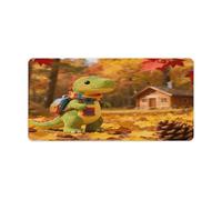 Little Dinosaur's Autumn Forest Roaming Mouse Pad Large Extended Computer Rectangular Mouse Mat Non-Slip Waterproof Rubber Desk Pad with Multiple Size Options for Office Home Mouse Writing Desk Pad
