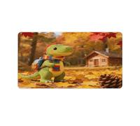 Little Dinosaur's Autumn Forest Roaming Mouse Pad Large Extended Computer Rectangular Mouse Mat Non-Slip Waterproof Rubber Desk Pad with Multiple Size Options for Office Home Mouse Writing Desk Pad