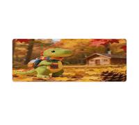 Little Dinosaur's Autumn Forest Roaming Mouse Pad Large Extended Computer Rectangular Mouse Mat Non-Slip Waterproof Rubber Desk Pad with Multiple Size Options for Office Home Mouse Writing Desk Pad