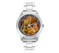 Little Dinosaur's Autumn Forest Roaming Watch Minimalist Alloy Steel Chronometer For Men Women, Sl nalog Stainless Steel Wristwatch For Business Professionals Daily Gift Stainless Steel Watches