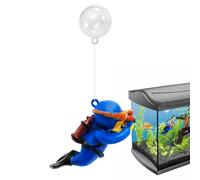 Little Diver Aquarium Decorations, Beautiful Aquarium Decoration, Betta Fish Toys Accessories, Big Diver Watching Floating Pendant for Aquarium