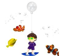 Little Diver Aquarium Decorations - Fish Tank Decoration Cartoon Fish | Cartoon Fish Aquarium Accessories Big Diver Watching Floating Fish Toys