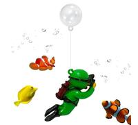 Little Diver Aquarium Decorations, Lovely Diver Cartoon Fish Playmate for Fish Tank, Big Diver Viewing Floating Pendant, Tank Floating Device Aquarium Accessories