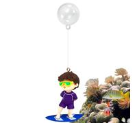 Little Diver Aquarium Decorations | Lovely Diver Small Aquarium Decor | Fat Diver Display Floating Hanging Fish Tank Floating Device Accessories for