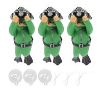 Little Diver Fish Tank Decoration Cute Resin Line Length Adjustable Floating Aquarium Ornament Green