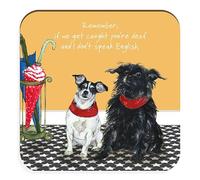 Little Dog Laughed - Battersea Rescue Terriers Coaster