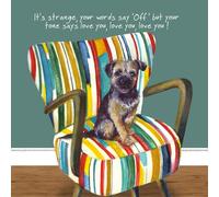 Little Dog Laughed Border Terrier Greeting Card, 14.5 cm Square, with Envelope