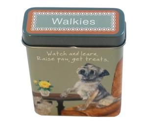 Little Dog Laughed Border Terrier Walkies Treat Tin, Pocket Size Storage Container, 7cm x 9cm