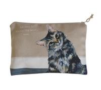 Little Dog Laughed Cats Discuss The Menu Zip Purse Soft Brushed Cotton Bag LDZP07