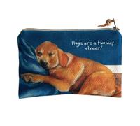 Little Dog Laughed The Brushed Cotton Mini Card Purse Fox Red Labrador