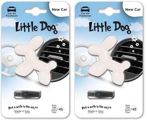 Little Dog LD002 3D Animated Air Freshener - Blue, White, 22 g (Pack of 2)