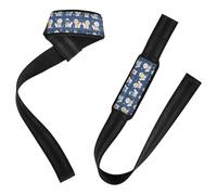 Little Dogs Deep Blue Lifting Wrist Strap 26" Power Workouts Deadlift Straps Women for Weightlifting, Bodybuilding, Strength Training