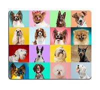 Little Dogs Mouse pad, Cute Doggies Mousepad, The Different Purebred Puppies Design Gaming Mouse Pads 11.8" x 9.8"