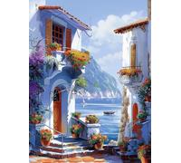 Little Doll Paint by Numbers for Adults, Landscape Painting by Numbers Kits On Canvas, DIY Hand Painted Canvas Oil Painting Kit for Kids with 3 - Brushes and Acrylic Paint, Home Decor 8x12 inch O-5262