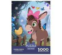 Little Donkey 1000 Pieces Portable Jigsaw Puzzle Animal Age 3+ Cool Collage Effect, Home Decoration, Educational, Challenging 70x50cm/1000pcs