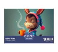 Little Donkey 1000 Pieces Portable Jigsaw Puzzle Animal for Adults Quirky, Abstract Design, Fun Details, Educational, Challenging 38x26cm/1000pcs
