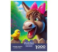 Little Donkey 1000 Pieces Premium Jigsaw Animal Age 12+ Cool Collage Effect, Fun Details, Educational, Challenging 70x50cm/1000pcs