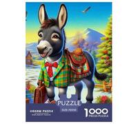 Little Donkey 1000 Pieces Premium Jigsaw Animal Age 14+ for Adults Cool Collage Effect, Fun Details, Educational, Challenging Puzzle Games 70x50cm/1000pcs