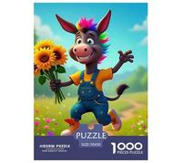 Little Donkey 1000 Pieces Premium Jigsaw Animal Age 14+ for Adults Cool Collage Effect, Home Decoration, Educational, Challenging Puzzle Games 70x50cm/1000pcs