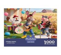 Little Donkey 1000 Pieces Premium Jigsaw Animal Age 14+ for Adults Quirky, Abstract Design, Fun Details, Educational, Challenging Puzzle Games 70x50cm/1000pcs