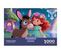 Little Donkey 1000 Pieces Premium Jigsaw Animal for Adults Gifts Cool Collage Effect, Home Decoration, Educational, Challenging Puzzle Games 70x50cm/1000pcs