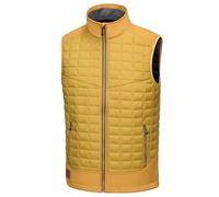 Little Donkey Andy Men’s Lightweight Puffer Vest, Warm Outdoor Sleeveless Jacket for Hiking Travel Running, Mustard Yellow, Large