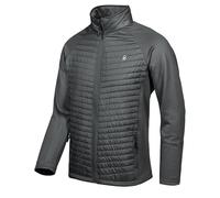 Little Donkey Andy Men's Insulated Running Warm Jacket, Thermal Hybrid Hiking Jacket Gray Size XL