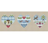 Little Dove Designs Festive Hearts Winter Cross Stitch Kit