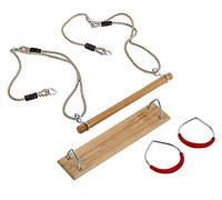 Little Duck Bear Gym Swing Set Wooden Swing Seat Trapeze Gym Rings 3 In 1 Set For Children's Swing Frame - Varnished.
