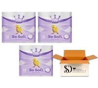 Little Duck So Soft 3 Ply Toilet Rolls - Ultra Soft & Absorbent Toilet Paper | Lightly Scented Bathroom Tissue for Sensitive Skin (54 Rolls- (Pack of 3))
