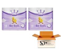 Little Duck So Soft 3 Ply Toilet Rolls - Ultra Soft & Absorbent Toilet Paper | Lightly Scented Bathroom Tissue for Sensitive Skin (2 Packs)