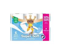 Little Duck Super Soft Luxury Toilet Tissue, 2-Ply, 6 Mega Rolls, Sheets per Roll, 50% More Sheets