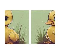 Little Duck with Blue Eyes Passport Holder Cover PU Leather Waterproof Passport Case Travel Wallet with Credit Card Slots for Women Men, style, 20.3x13.8cm