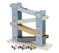 Little Dutch 7037 FSC Wooden Marble Track Car Racing Track - Blue